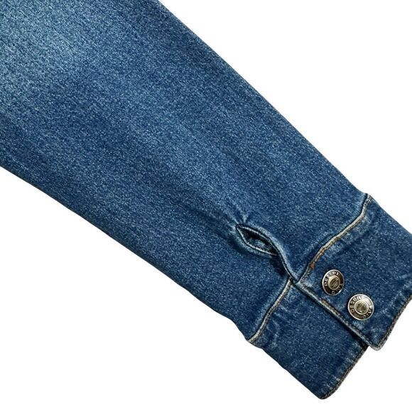 Vintage Desert Diva X-Large Sherry Holt Jean Denim Snap Dress Blue Womens - Picture 13 of 16